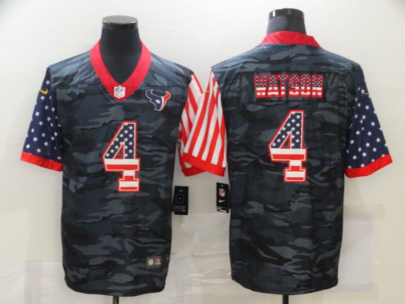 Men Houston Texans #4 Watson Camouflage national flag Nike Limited NFL Jersey